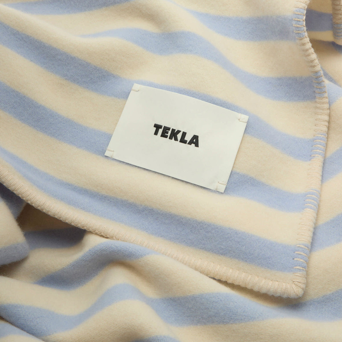 Tekla Fabrics Striped Lambswool Blanket in Welford Stripes 