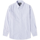FrizmWORKS Men's Stripe Relaxed Shirt in Blue