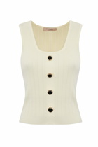 TwinSet Knitted Top With Decorative Buttons