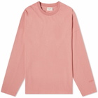 Adanola Women's Washed Long Sleeve Boxy T-Shirt in Dark Pink