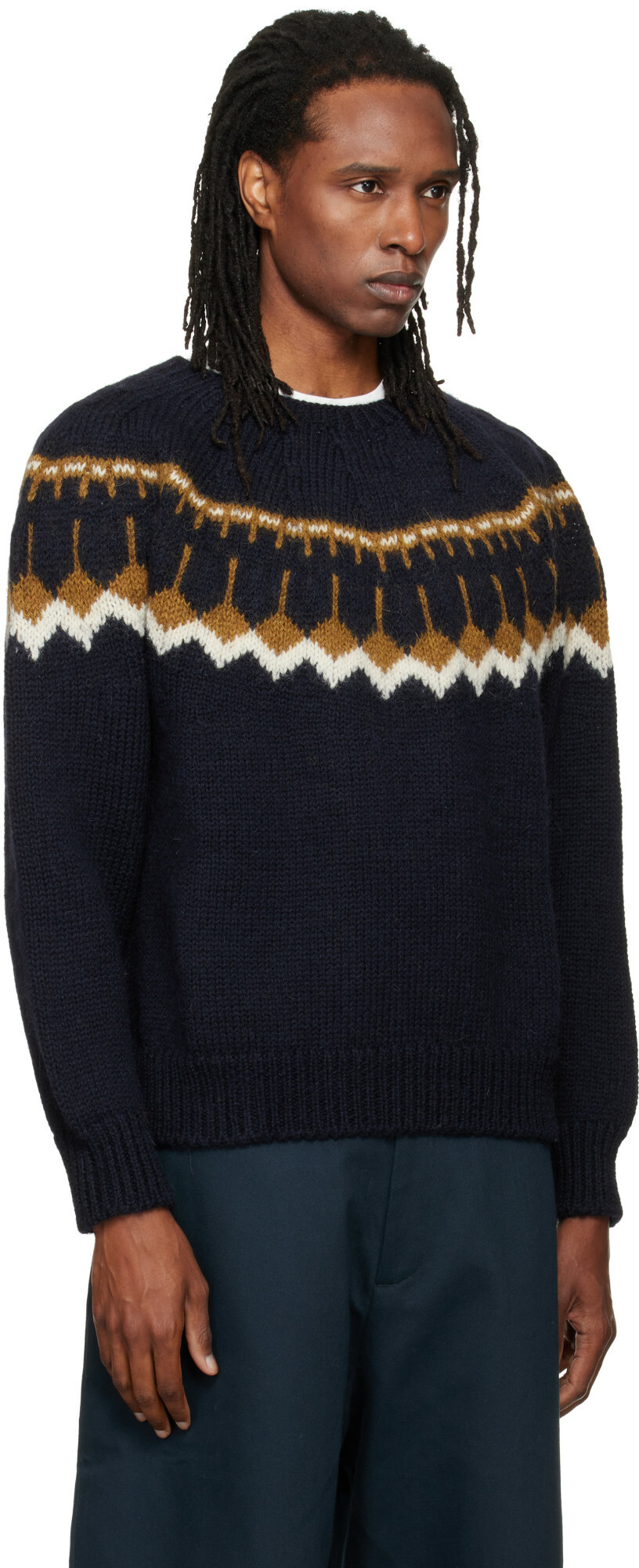 YMC Navy Jeepster Sweater