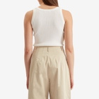 Auralee Women's Cotton Rib Knit Tank Top in White