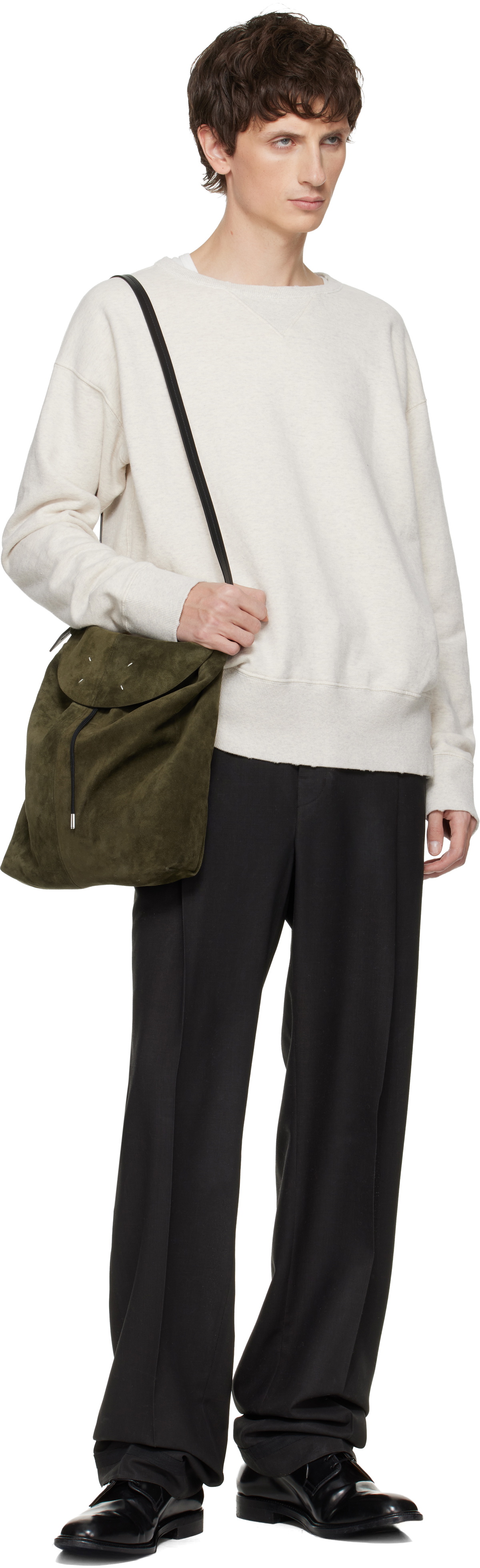Maison Margiela Khaki Suede Small Belt Bag