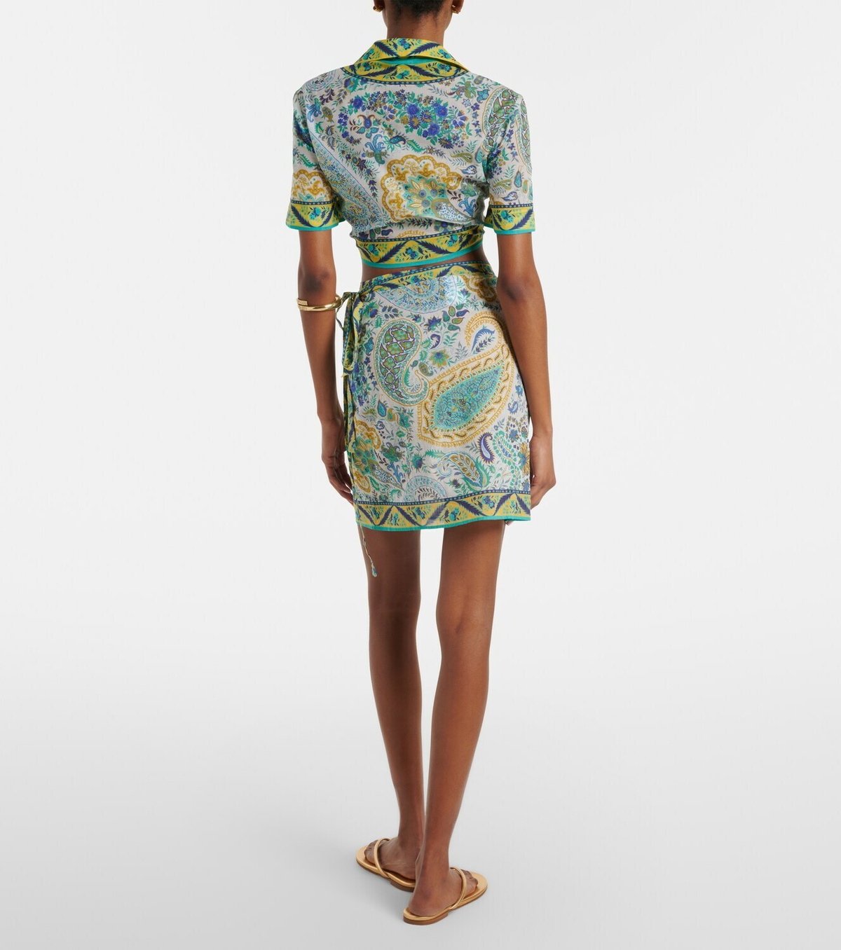 Etro Floral cotton beach cover-up