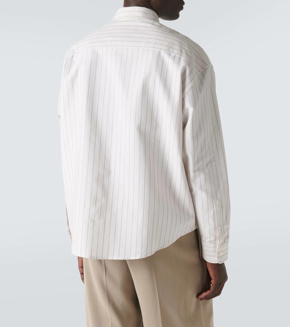 Ami Paris Striped cotton Oxford shirt