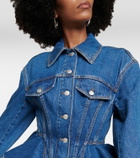 Alexander McQueen Peplum denim jacket