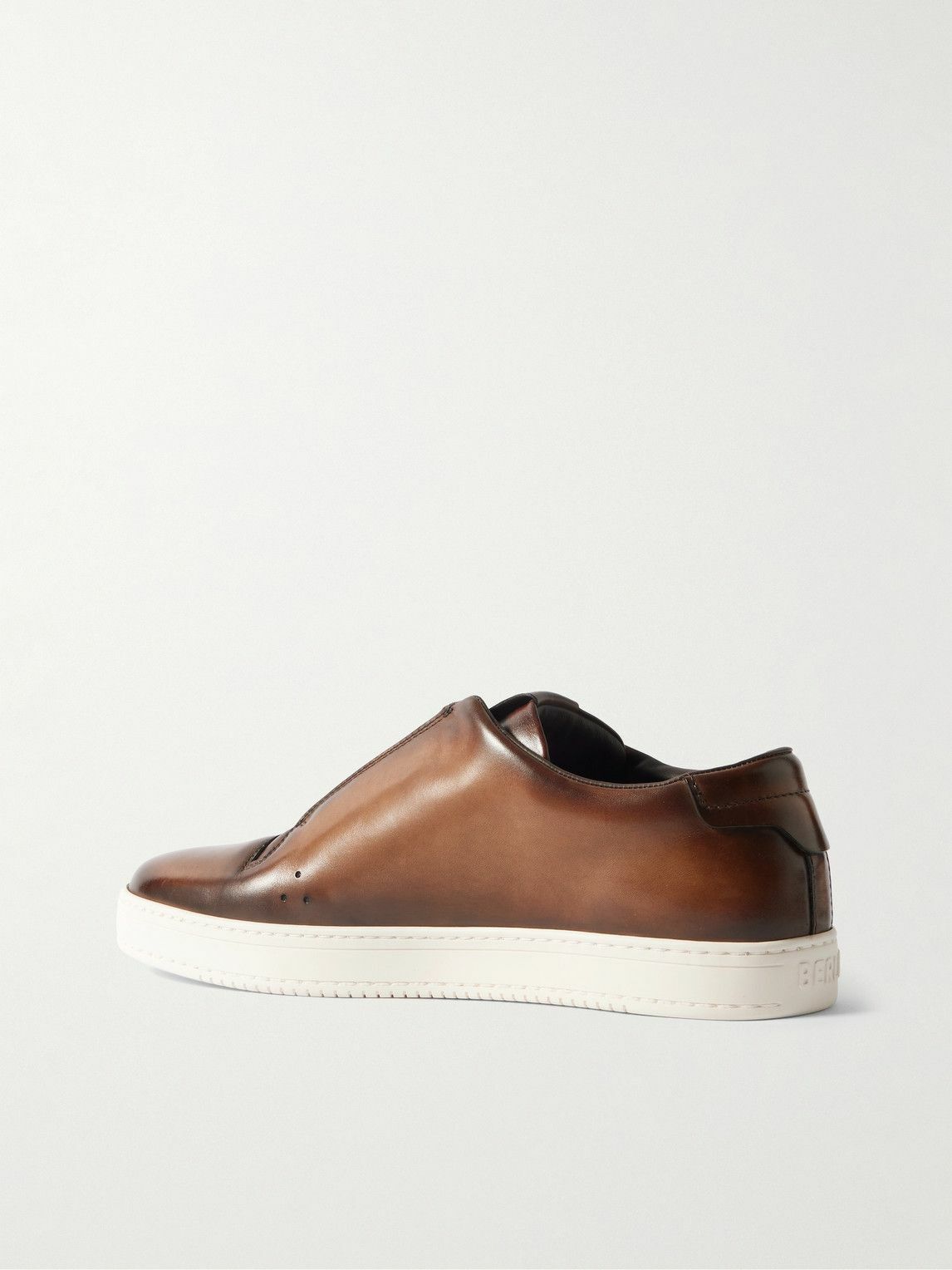 Berluti - Playtime Scritto Venezia Leather Slip-On Sneakers