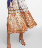 Zimmermann - Anneke Lantern printed linen midi dress
