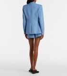 Veronica Beard Piper striped linen-blend shorts