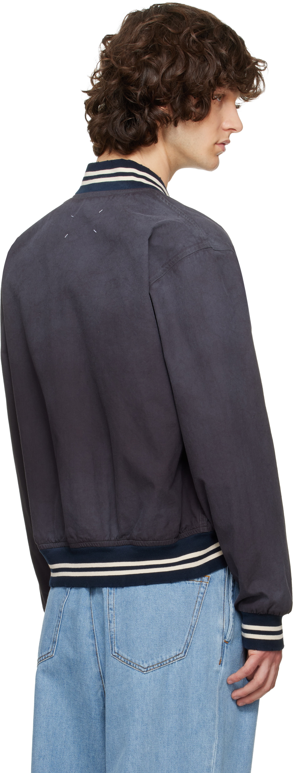 Maison Margiela Black Varsity Caban Jacket