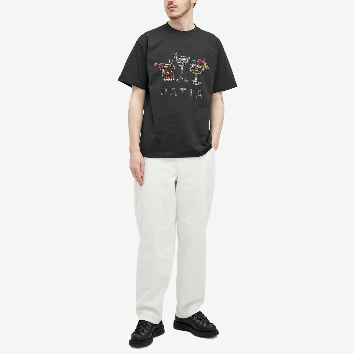 Patta Men's Its 5 O'Clock Somewhere T-Shirt in Black Patta