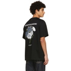 Wooyoungmi Black Flower Graphic T-Shirt