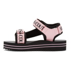 Versace Jeans Couture Pink Logo Strap Sandals