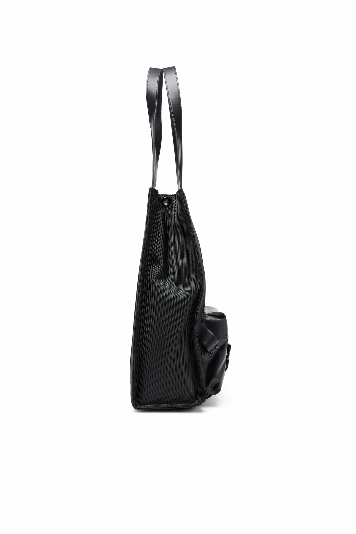 Diesel Multi-Pkts - Shopping bag with flap pocket and zip - Shopping Bags - Unisex - Black