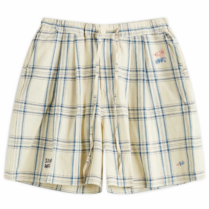 Photo: Story mfg. Women's Bridge Shorts in French Gingham Interrupted
