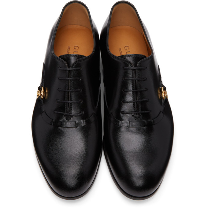 Gucci Black Quentin Lace-Up Derbys Gucci Black Quentin Lace-Up Derbys Gucci main image 3