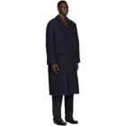 4SDESIGNS Navy Melton Wool Morning Frock Coat