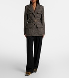 Chloé Belted herringbone wool-blend coat