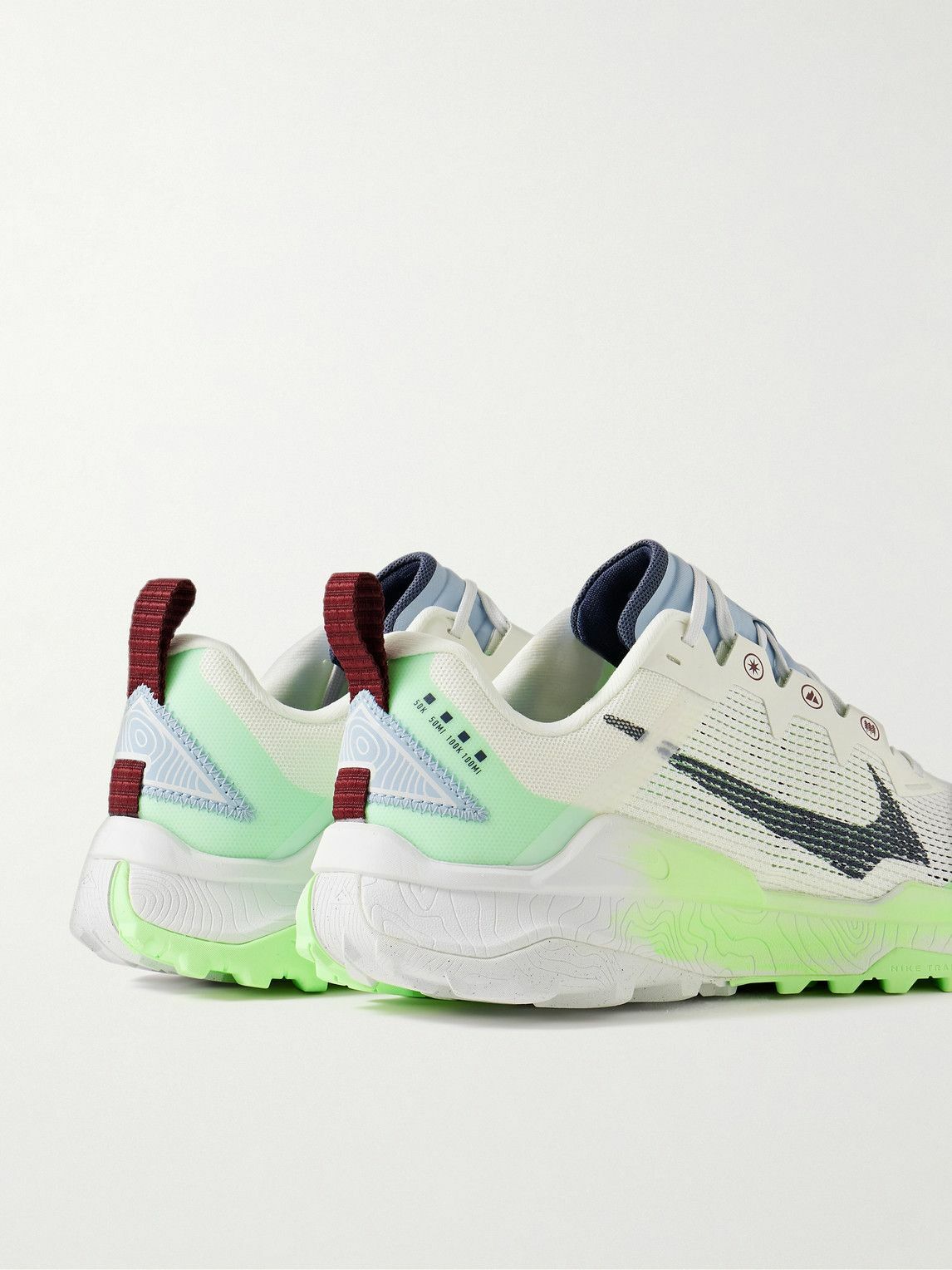 【NIKE】 Wildhorse 8 White Nike Running - Wildhorse 8 Rubber-Trimmed Mesh Running