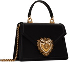 Dolce&Gabbana Black Small Satin Devotion Bag