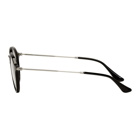 Ray-Ban Black and Silver Round Fleck Glasses