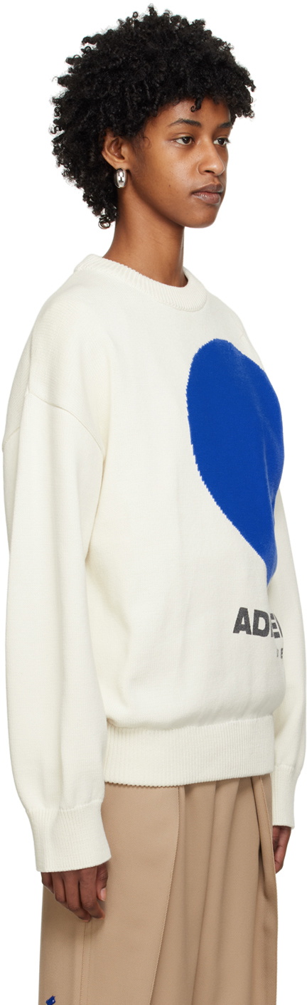 ADER error White Twin Heart Sweater ADER error