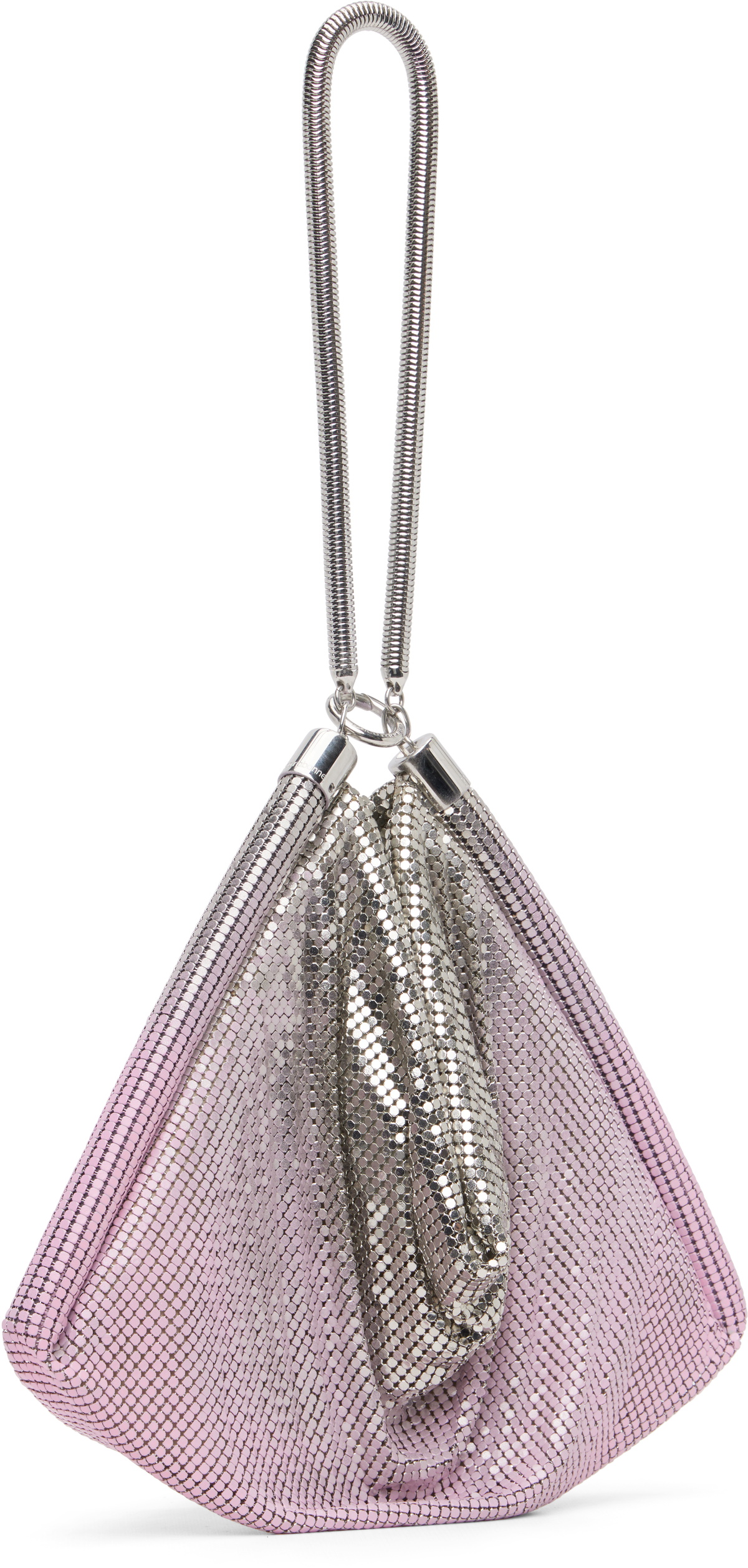 Rabanne Silver & Pink Chainmail Pocket Bag