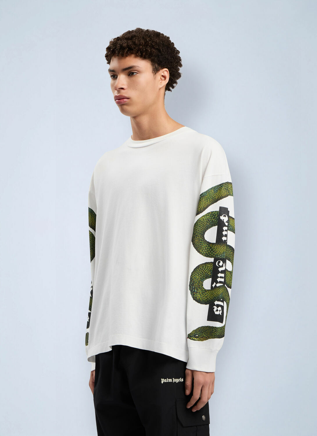 Palm Angels Snake Box Logo Long Sleeve T-Shirt