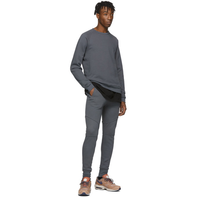 John Elliott Grey Raglan Crew Sweatshirt John Elliott