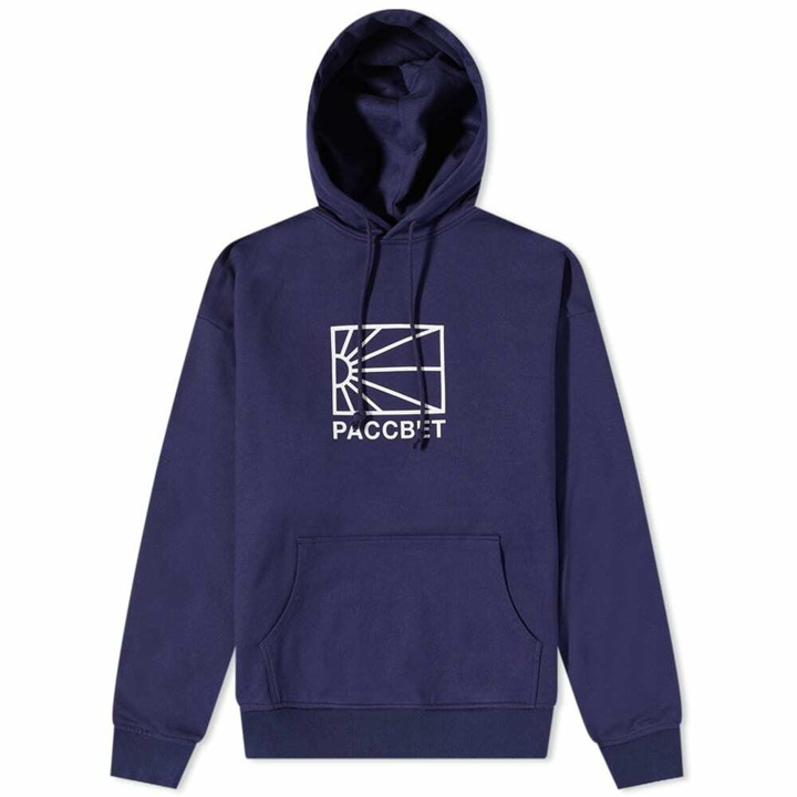 Photo: PACCBET Men's Sun Logo Popover Hoody in Navy