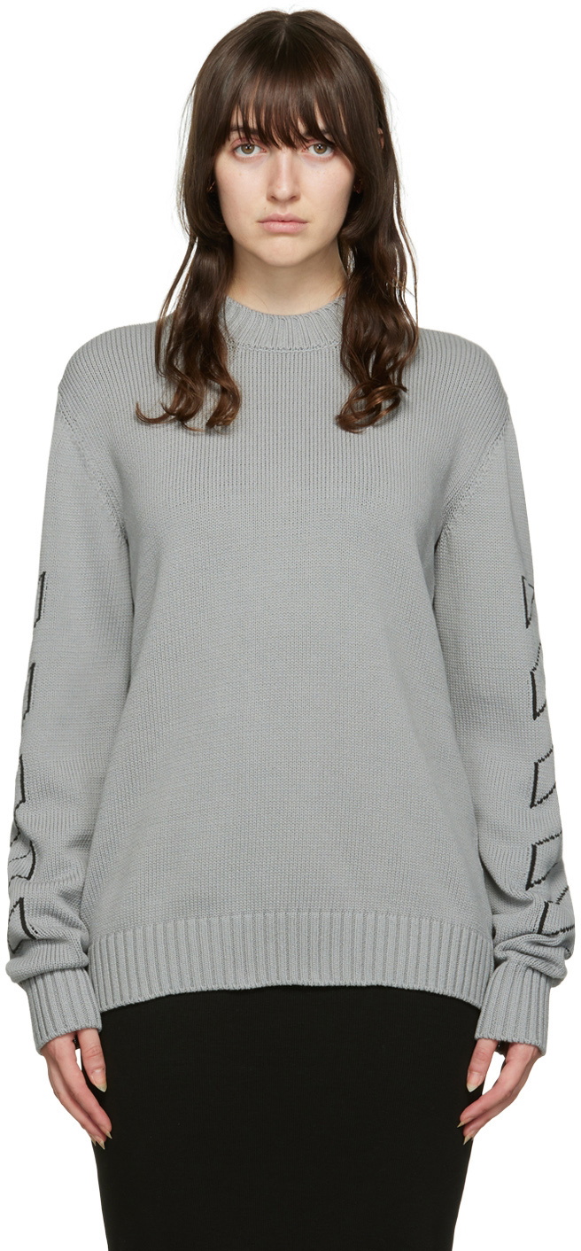 Off-White Gray Diag Sweater Off-White