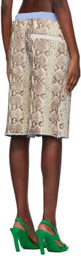 Stanley Raffington SSENSE Exclusive Off-White & Blue Shorts