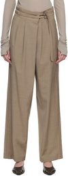 LE17SEPTEMBRE Brown Overwrap Wide Trousers