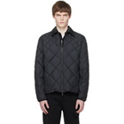 Moncler Black Atria Diamond-Quilted Shirt Down Jacket