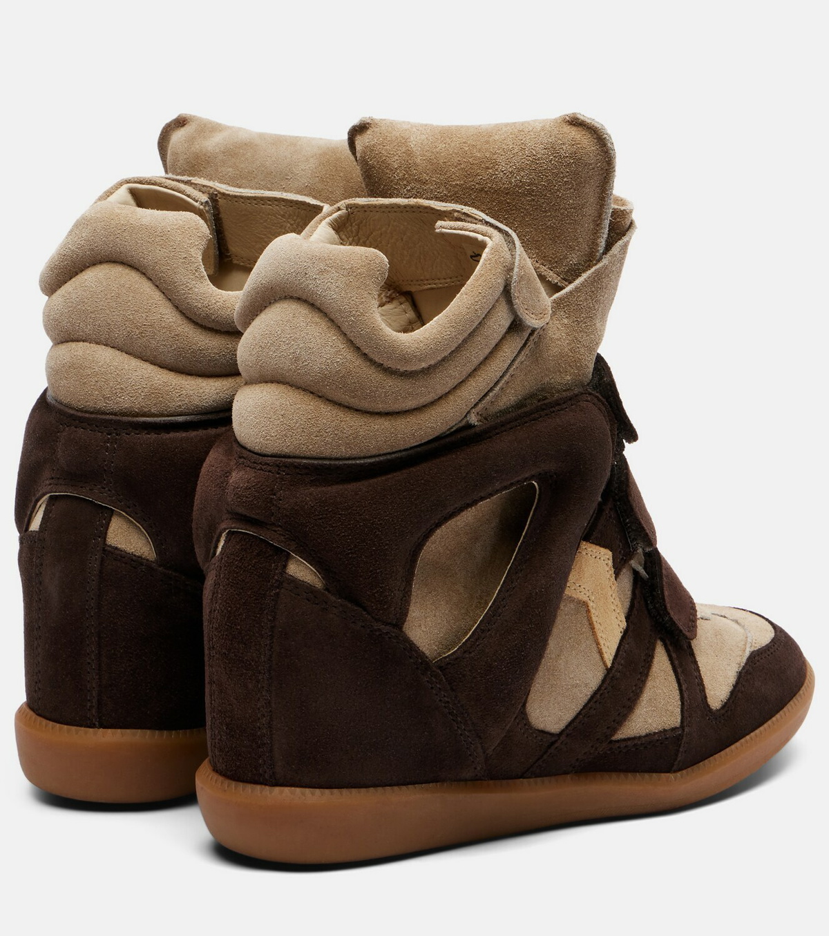 Isabel Marant Bekett leather and suede wedge sneakers