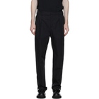 Valentino Black Plain Straight Leg Trousers