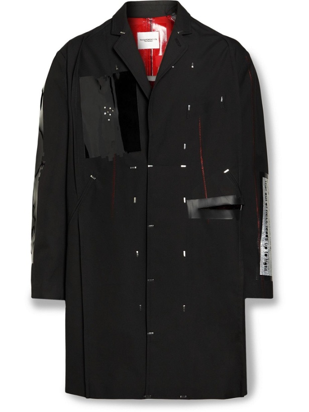 Photo: TAKAHIROMIYASHITA TheSoloist. - Embellished Distressed Woven Coat - Black