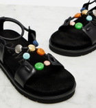 Loewe Paula's Ibiza Pebble Beads leather sandals