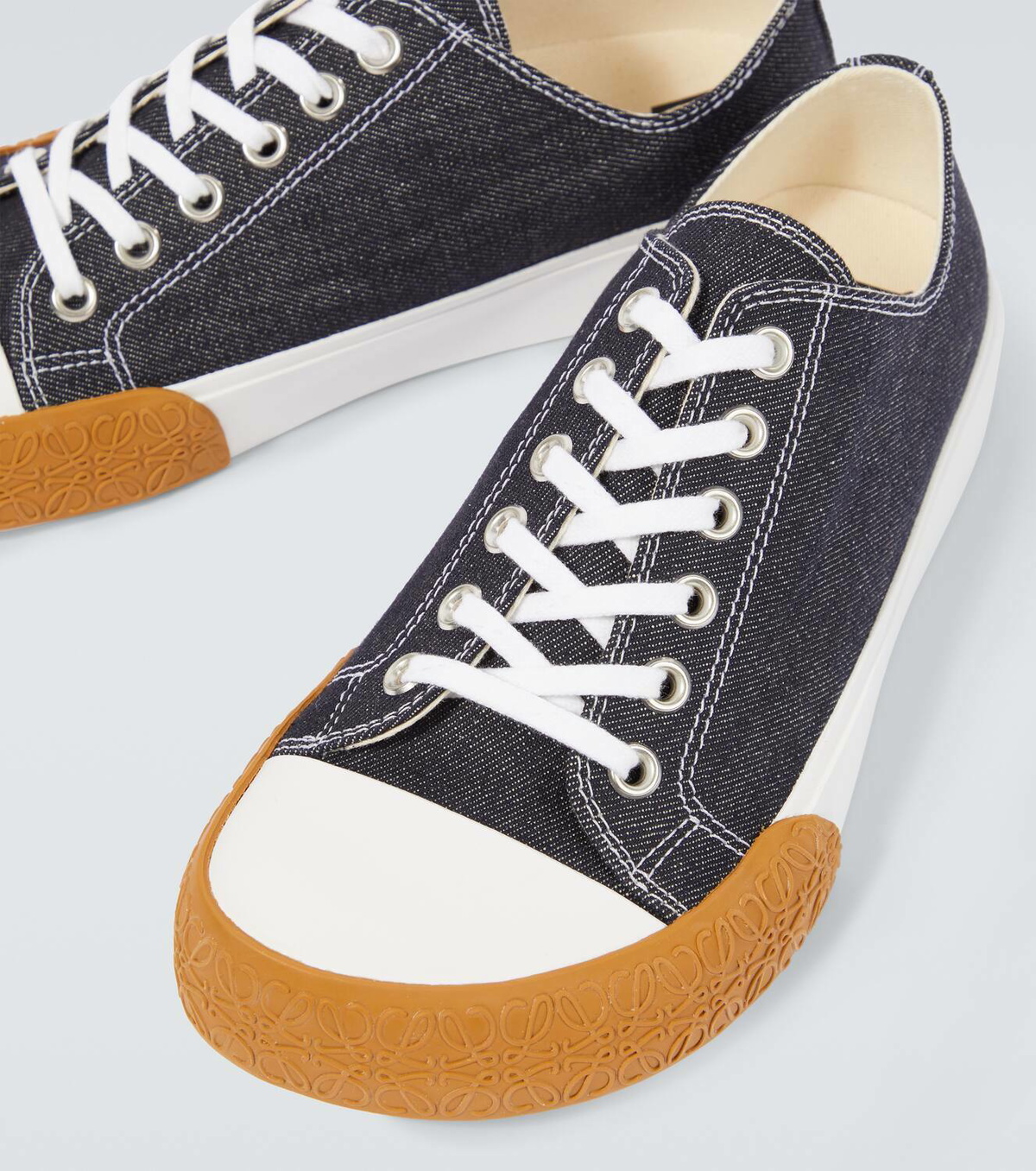 【24AW NEW】LOEWE_men / コットンデニム ブロックスニーカー Loewe Bloc denim sneakers Loewe