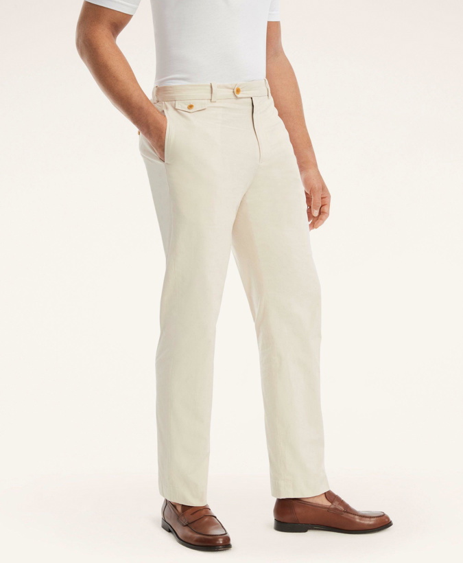 Photo: Brooks Brothers Men's Big & Tall Stretch Supima Cotton Poplin Chino Pants | Natural