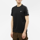 Fred Perry Authentic Men's Taped Ringer T-Shirt in Black/Black