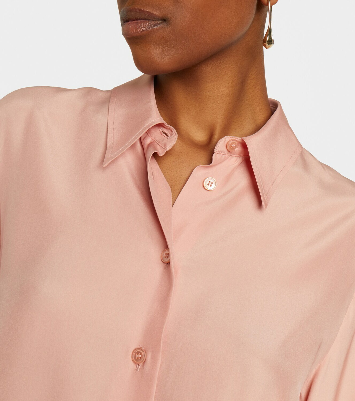 Stella McCartney Floral lace-trimmed silk shirt