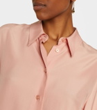 Stella McCartney Floral lace-trimmed silk shirt