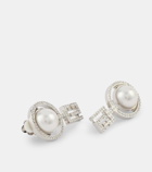 Balmain Faux pearl embellished clip-on earrings