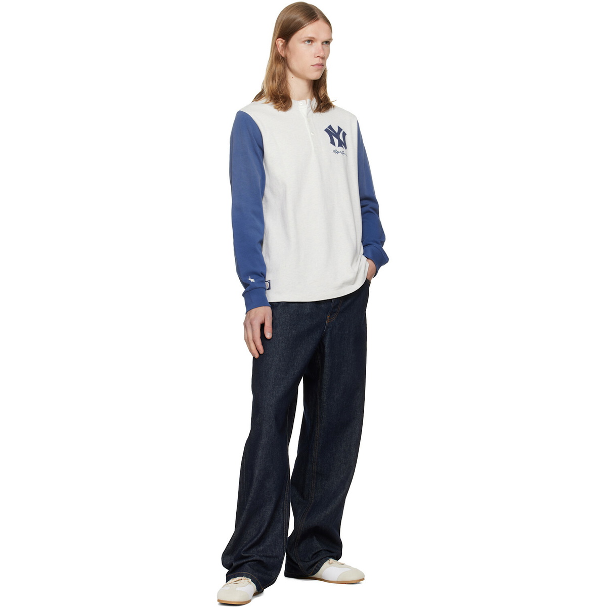 Polo Ralph Lauren Gray & Navy MLB Edition Yankees Henley