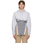 Burberry Grey Reconstructed Cotton Hoodie
