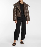 Aeyde Anna shearling slides