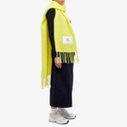 Maison Kitsuné Women's Baby Alpaca Plain Scarf in Lemon