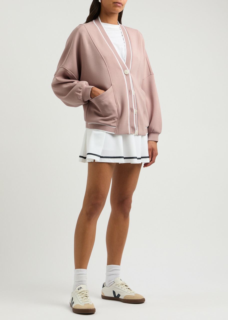 Varley Decker Off-Court Stretch-jersey Cardigan Mauve Varley