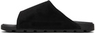 Hugo Black Strap Faux-Suede Upper Sandals